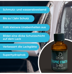 Fiwiko Si-R01 Ceramic Coating Kit 30ml + 50ml Top Coat Keramikversiegelung Beschichtung