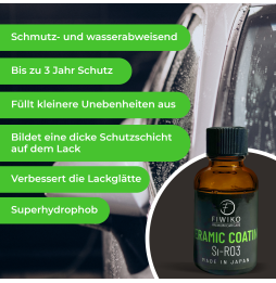 Fiwiko Si-R03 Ceramic Coating Kit 30ml + 50ml Top Coat Keramikversiegelung Beschichtung