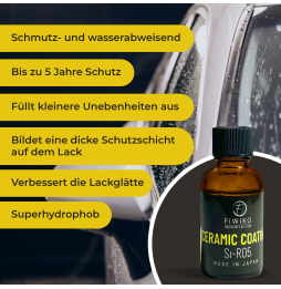 Fiwiko Si-R05 Ceramic Coating Kit 30ml + 50ml Top Coat Keramikversiegelung Beschichtung